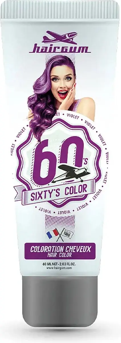 Hairgum Sixty's Color Paarse Kleurstof 60ml