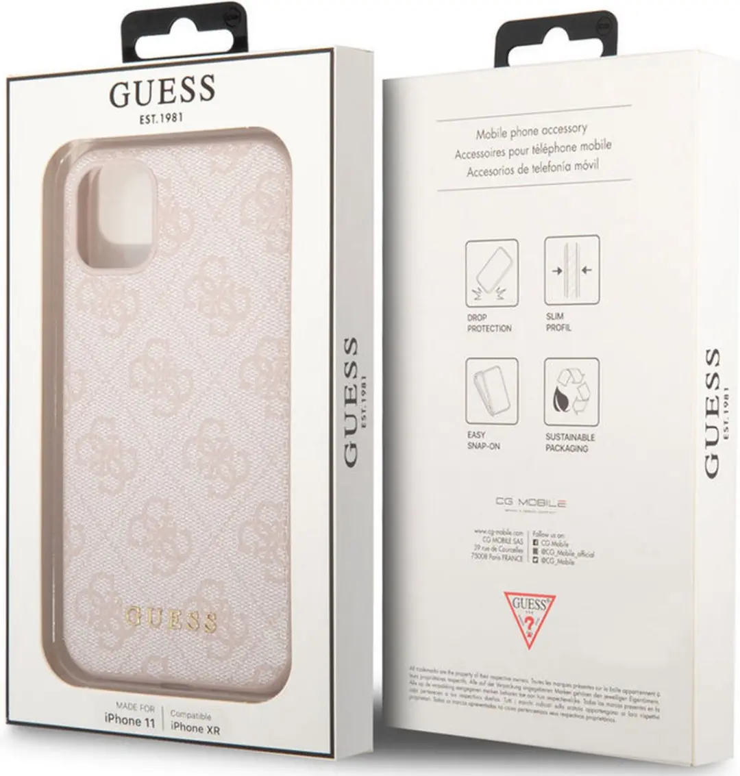 Guess 4G Back Case Apple iPhone 11 - Roze - MPN 3666339016241 - afbeelding 6 van 6