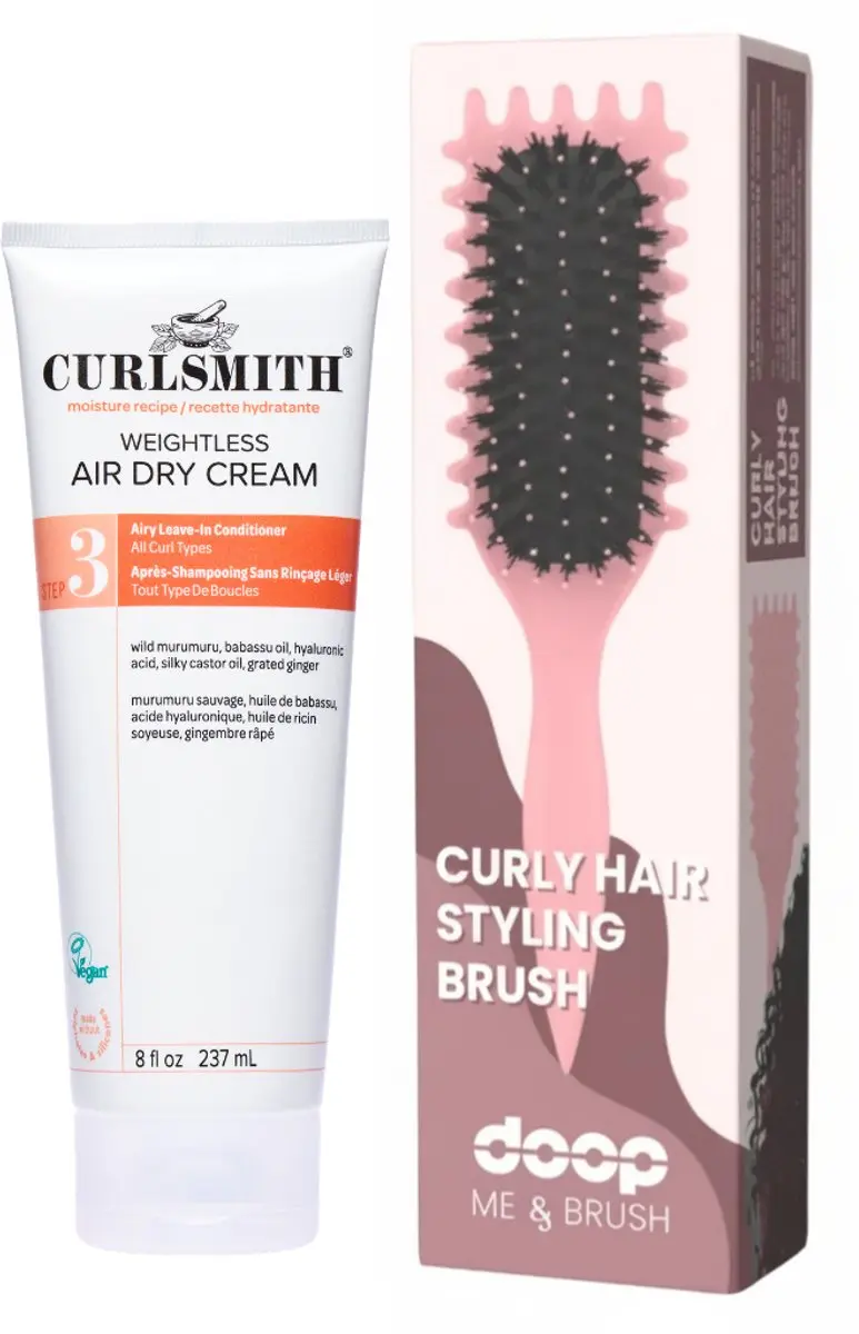 Curlsmith Weightless Air Dry Cream 237ml + Me & Brush Luxe Haarborstel