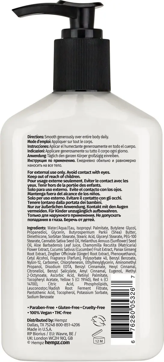 Hempz Original Herbal Body Moisturizer 250ml
