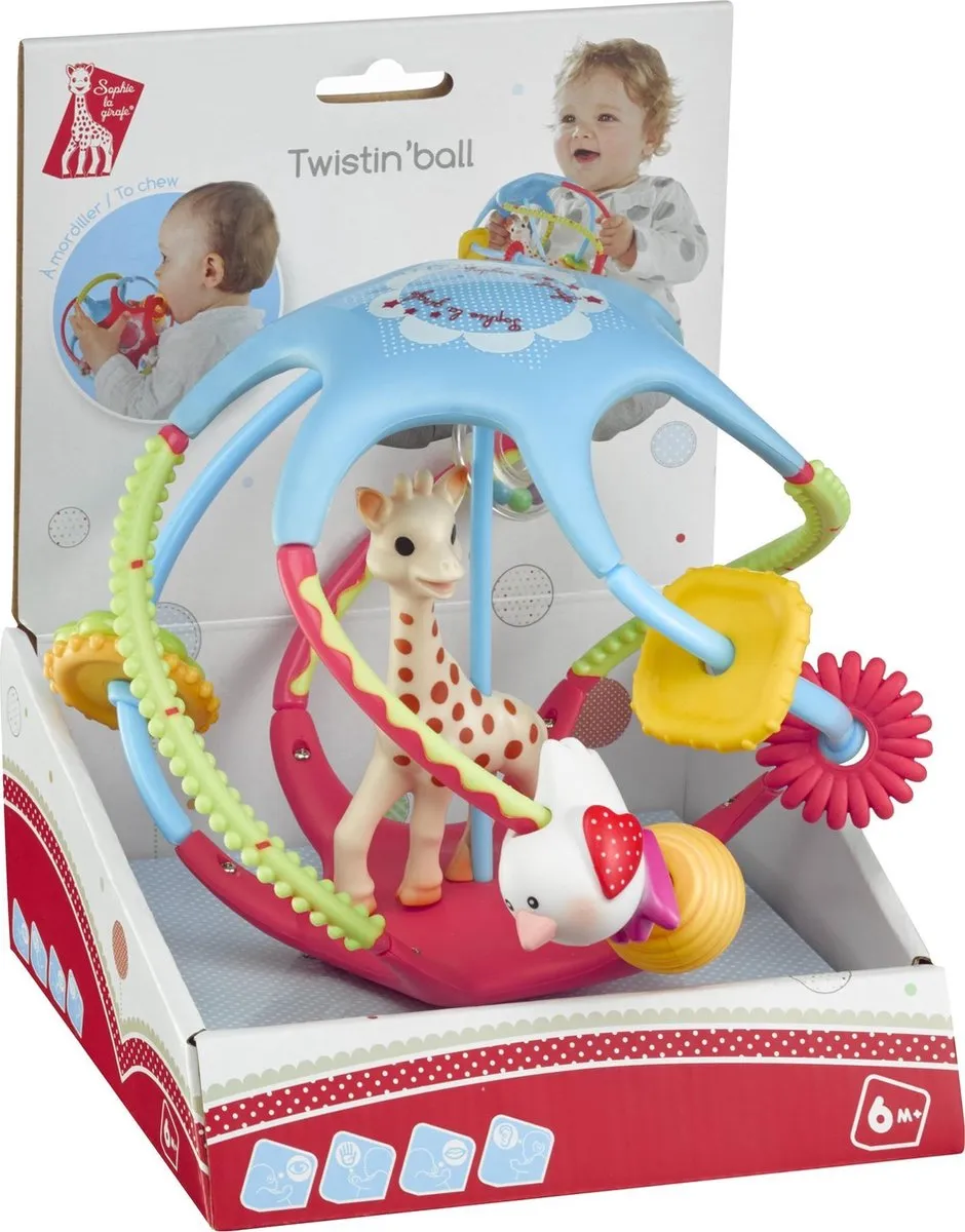 Sophie de Giraf Twistin Ball Speelbal - Ø16cm - Meerkleurig - afbeelding 6 van 6