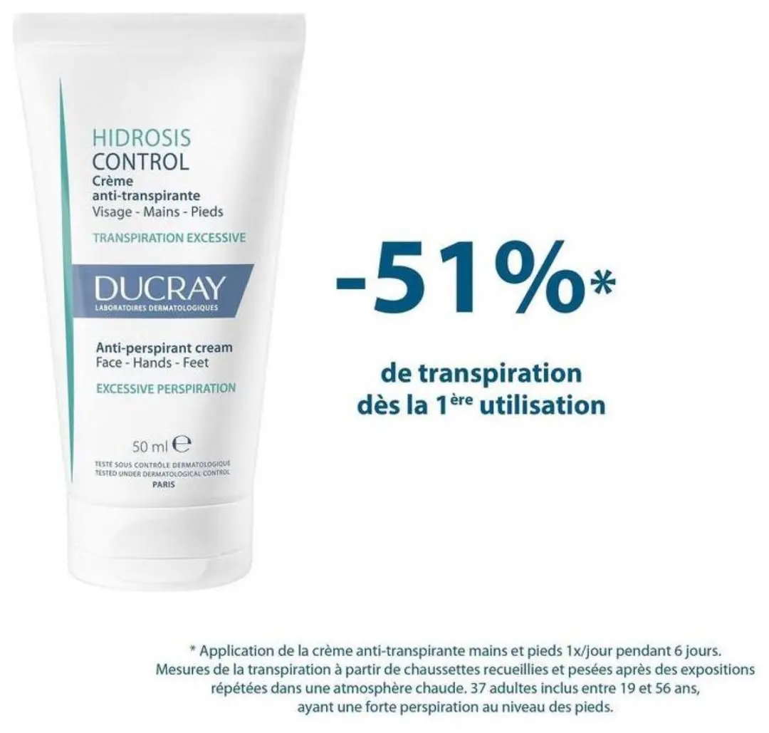 Ducray Hidrosis Control Deo Crème 50ml