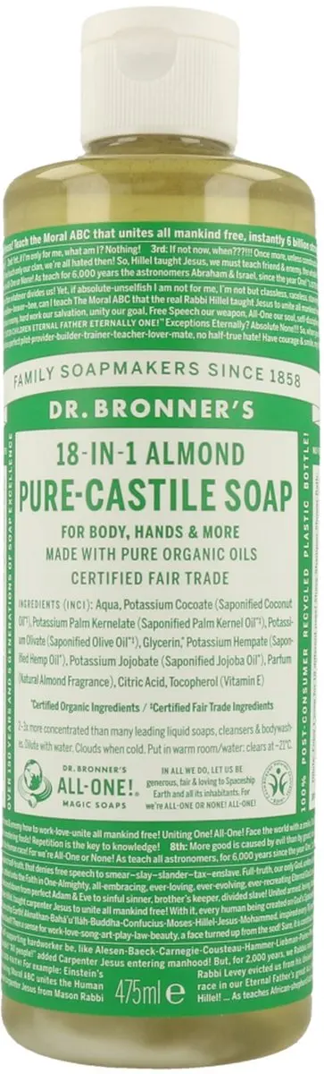 Dr. Bronner's Vloeibare Zeep Amandel 475ml