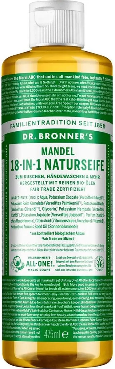 Dr. Bronner's Vloeibare Zeep Amandel 475ml