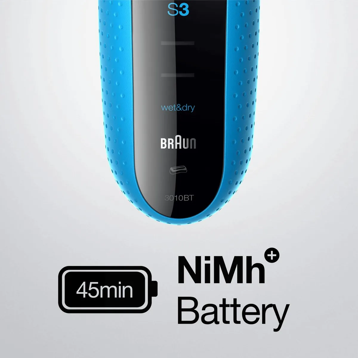 Braun Series 3 3010BT Elektrisch Scheerapparaat - 3 Mesjes - Zwart/Blauw