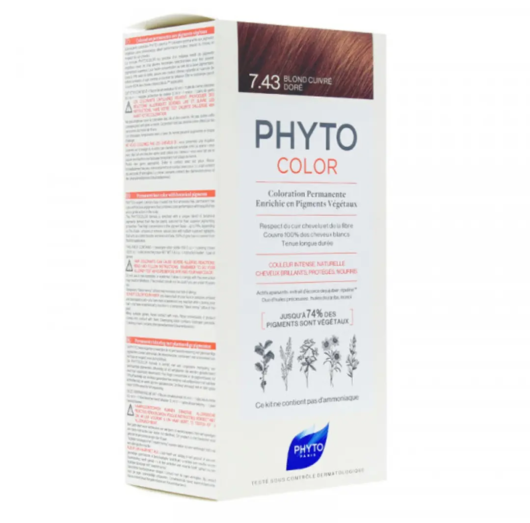 Phyto Phytocolor 7.43 Rubio Dorado Cobrizo - 50ml