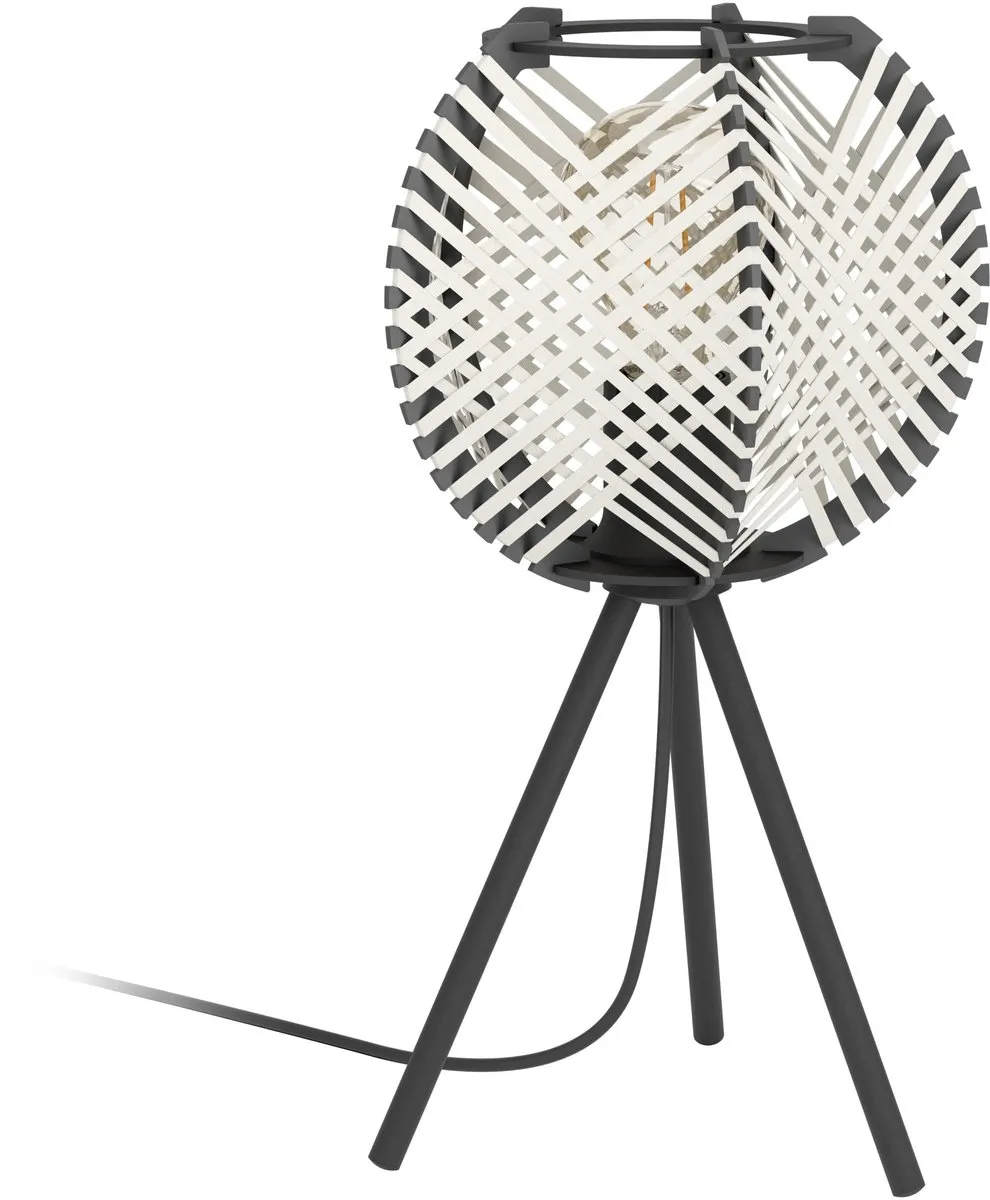 Eglo Waverton Tafellamp E27 - 40 cm - Zwart/Wit