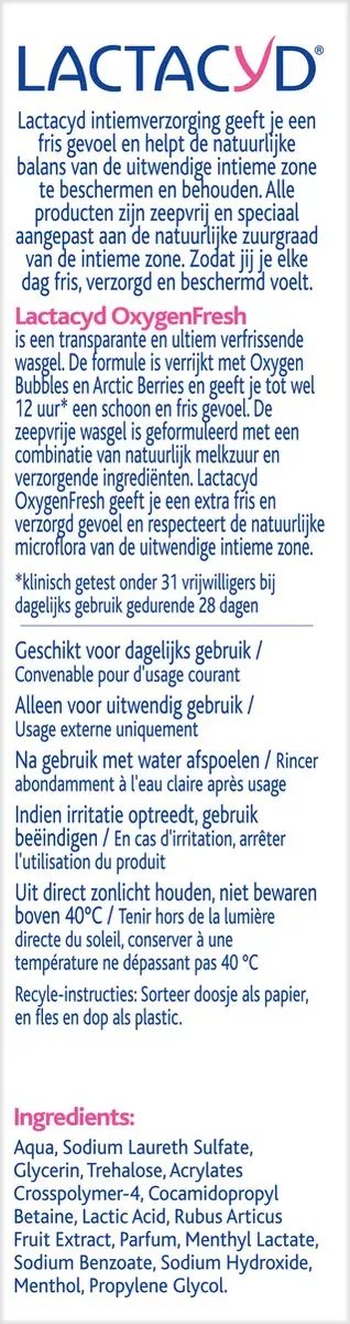Lactacyd Oxygen Fresh Intim Wash 200ml