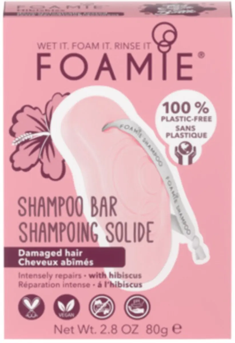 Foamie Shampoo Bar Hibiskiss Beschadigd Haar 80g