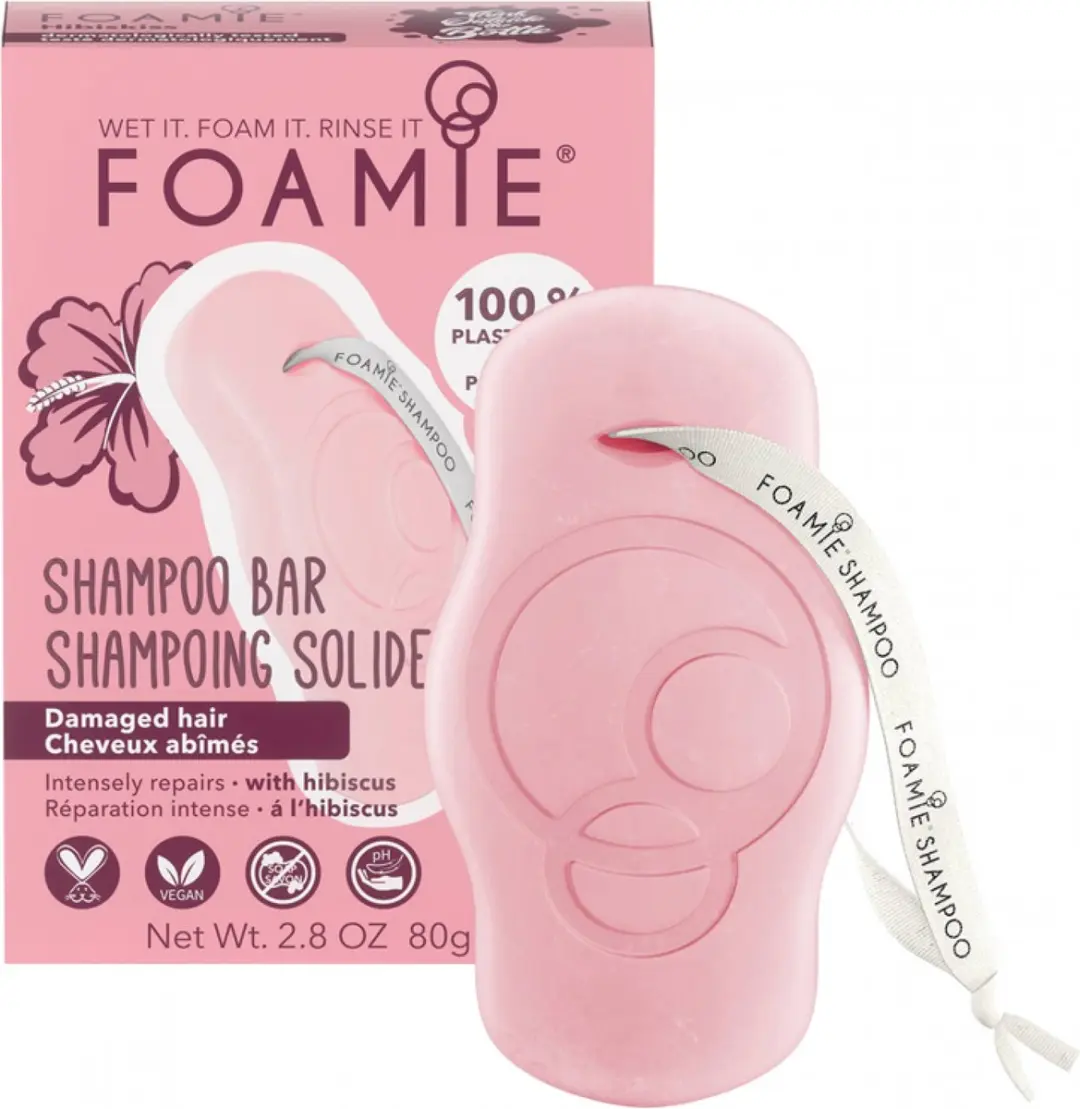 Foamie Shampoo Bar Hibiskiss Beschadigd Haar 80g