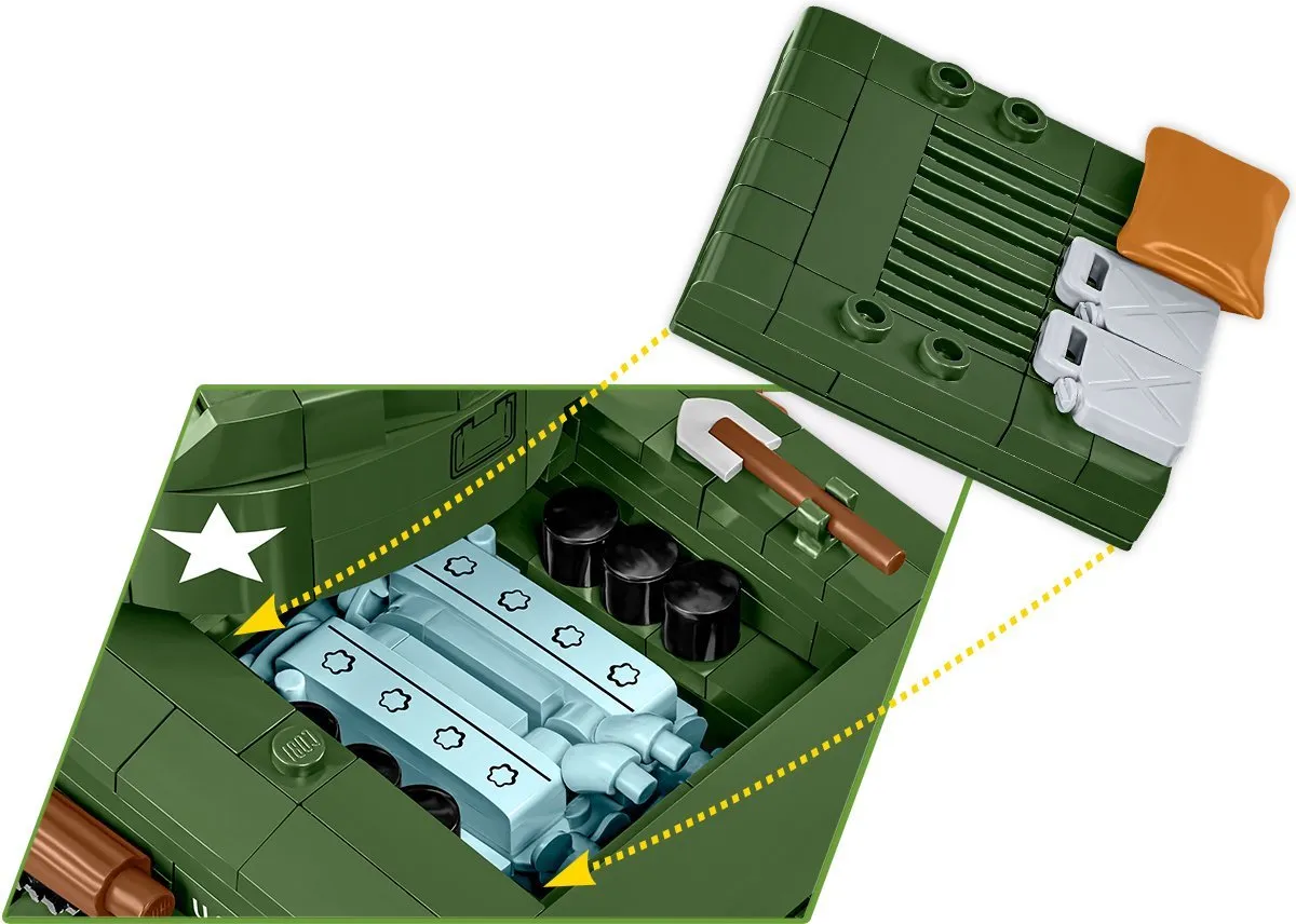 Cobi Sherman M4A2E8 (76)W - 865 Stukken - 5 Minifiguren