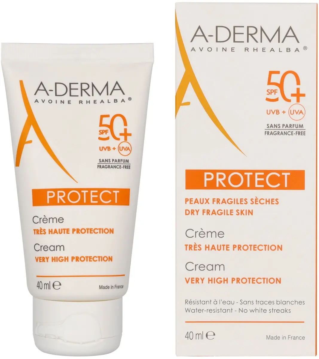 A-Derma Protect Ongeparfumeerd Zonnebrandcrème SPF 50+ 40ml