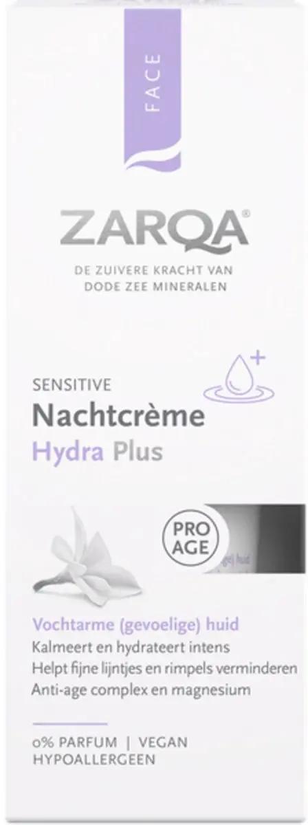 Zarqa Nachtcrème Hydra Plus Sensitive 50ml