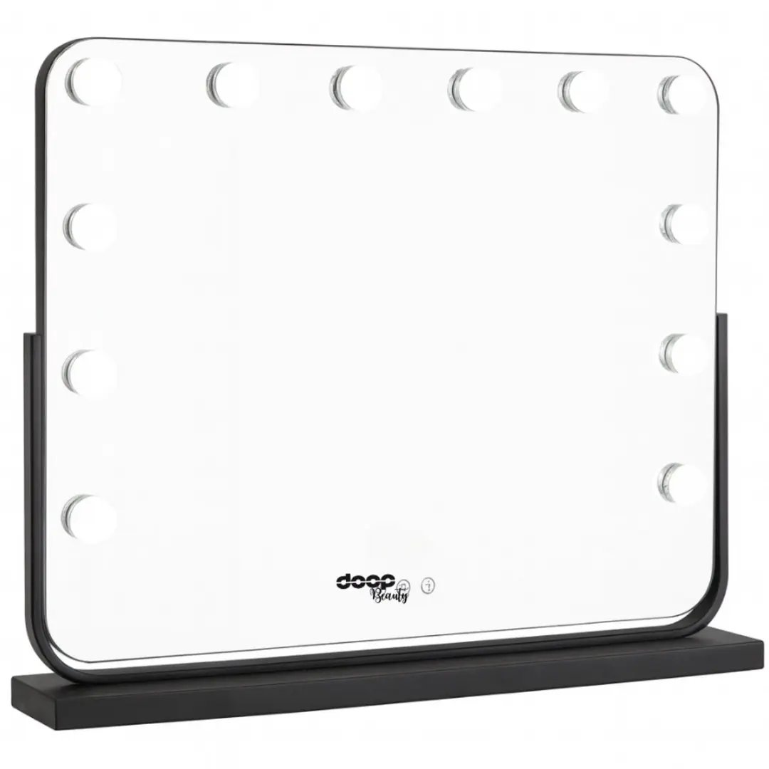 Doop Make-up Spiegel met Verlichting 57x48cm - Zwart