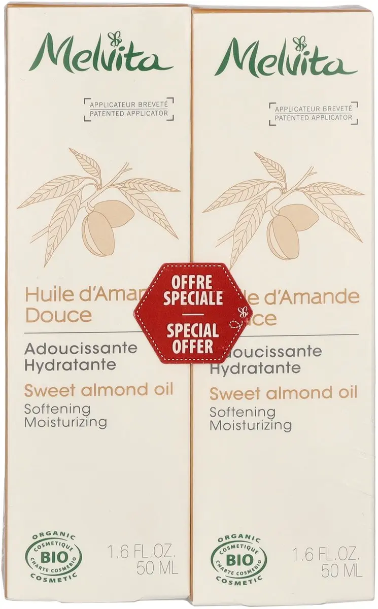 Melvita Biologische Zoete Amandelolie - 100ml (2x50ml)