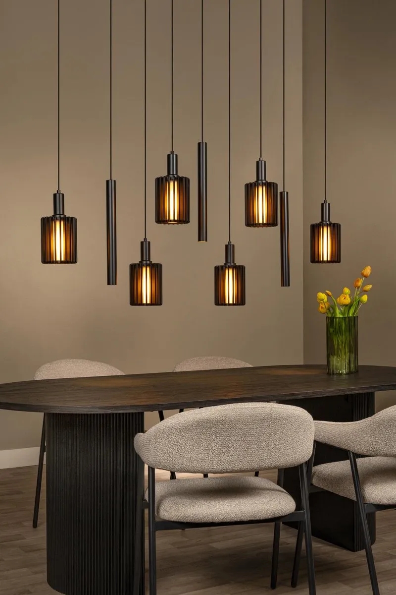 Lucide Lambres Hanglamp 6xE27 - Zwart