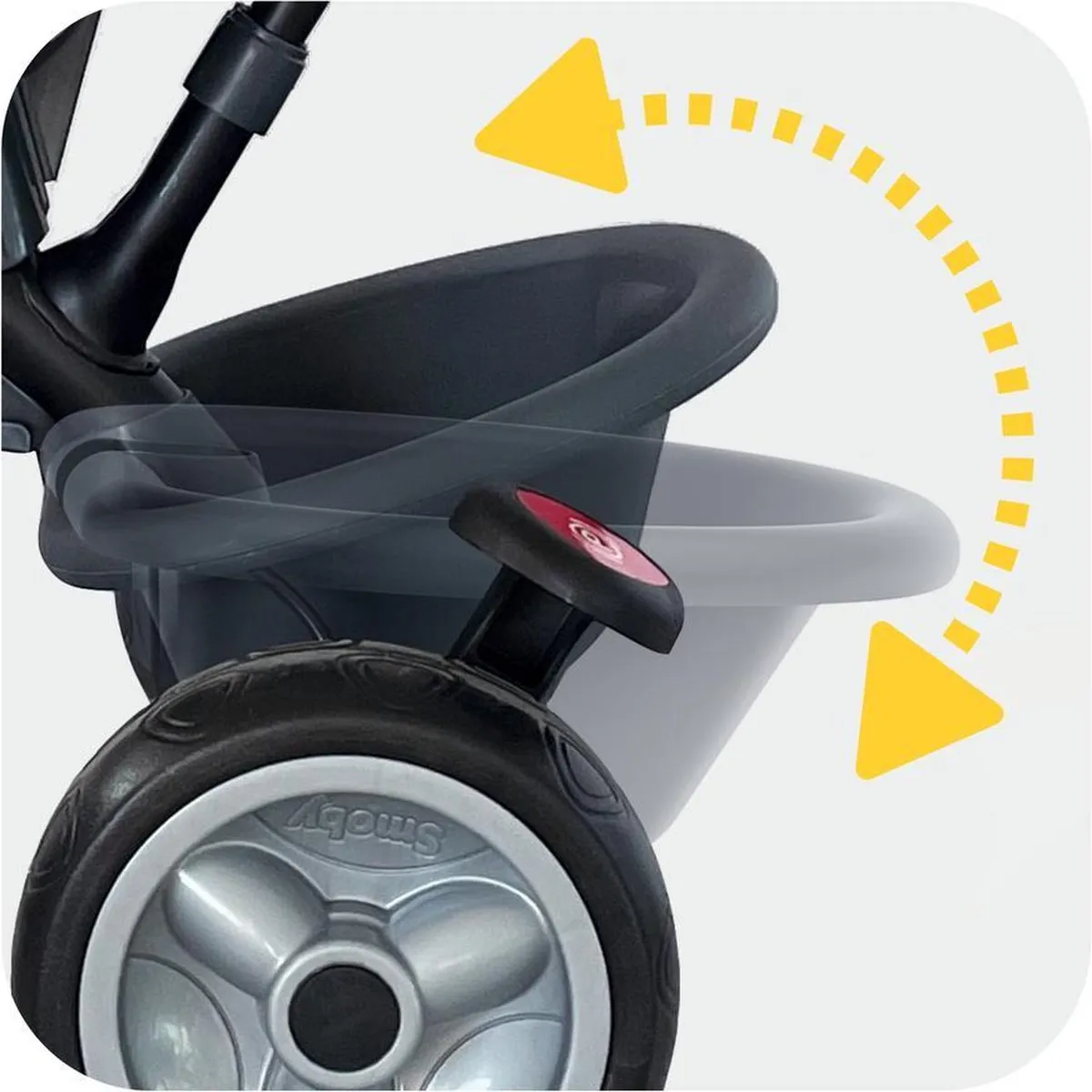 Smoby Baby Driver Plus Driewieler - Grijs