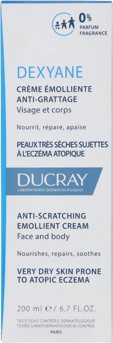 Ducray Dexyane Crème Emolliente Anti-Grattage 200ml - afbeelding 6 van 6