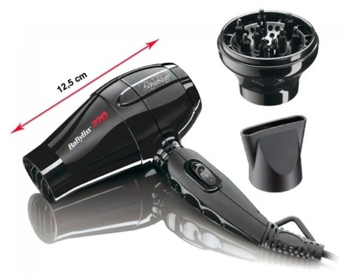 Babyliss BamBino 1200W Reis Föhn - Zwart