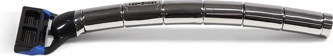 GLADDERR Smooth Double Edge Scheermes - Blauw/Zwart/Zilver
