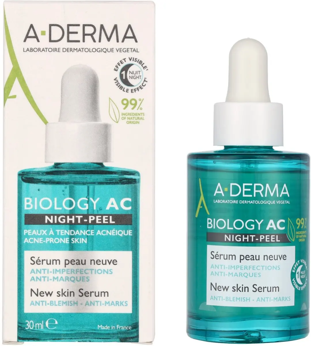A-Derma Biology AC Night-Peel Serum 30ml