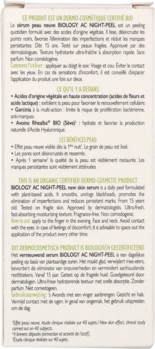 A-Derma Biology AC Night-Peel Serum 30ml - afbeelding 6 van 6