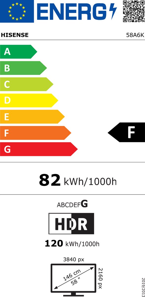 Hisense 58A6K - 58 inch - 4K LED Smart TV - Game Mode Plus - Airplay2