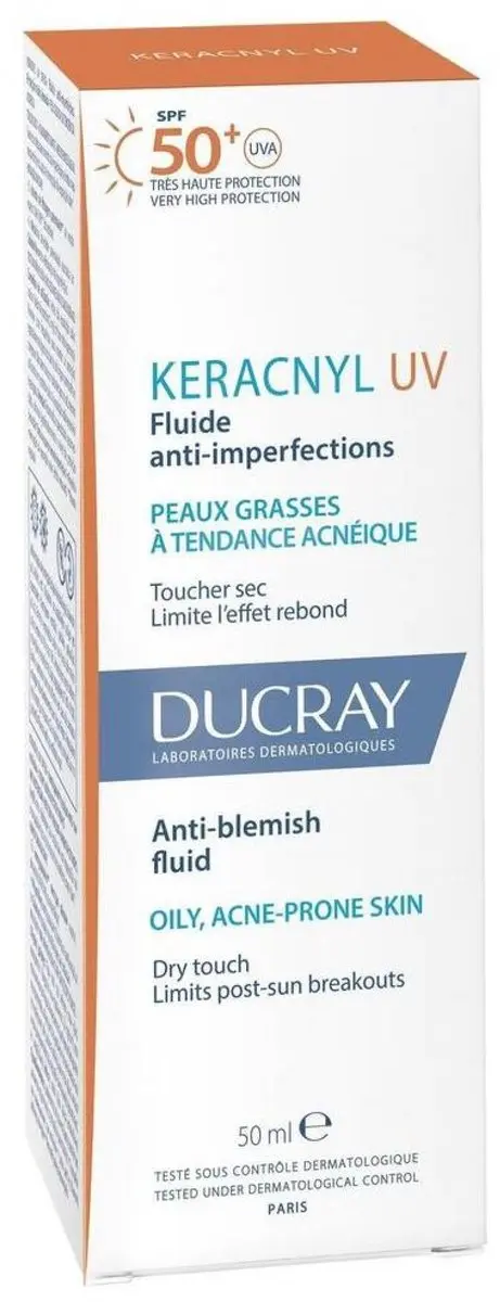 Ducray Keracnyl UV Fluido SPF50+ 50ml - Gezichtcrème