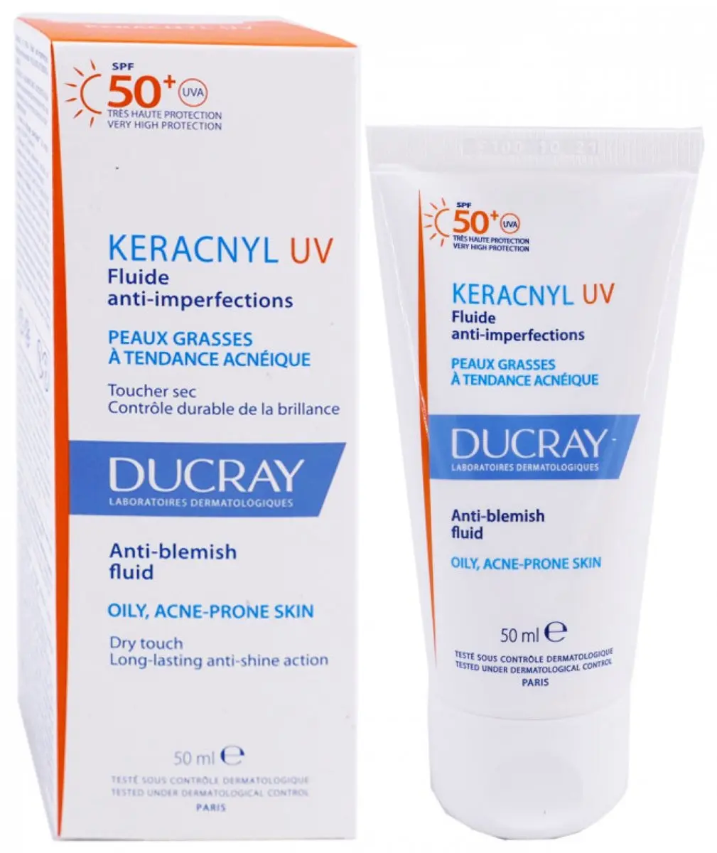 Ducray Keracnyl UV Fluido SPF50+ 50ml - Gezichtcrème
