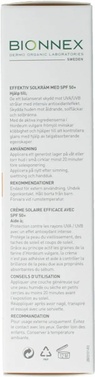 Bionnex Preventiva Zonnebrandcrème SPF 50+ 50ml
