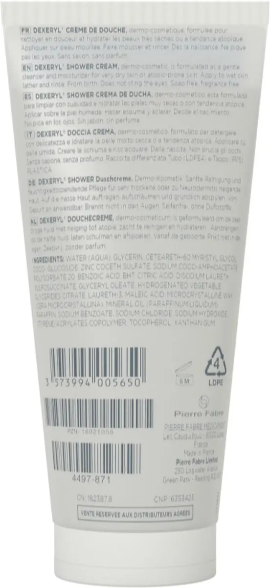 Dexeryl Douchecrème 200ml