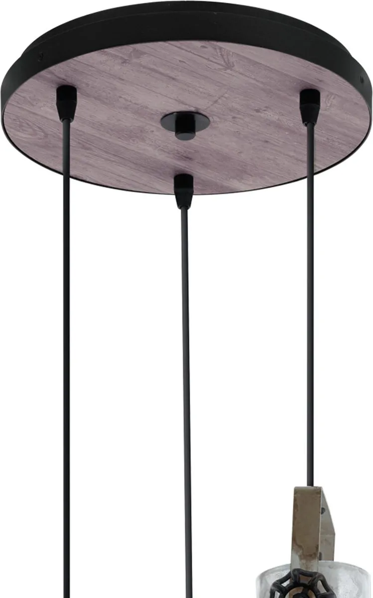 Eglo Barnstaple Hanglamp 3-Lichts - Bruin-Patina/Black/Oud-Zink