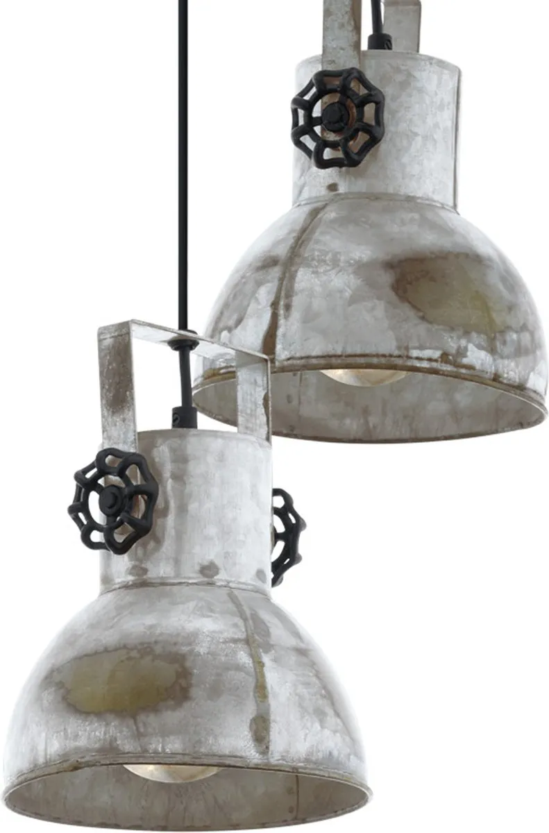Eglo Barnstaple Hanglamp 3-Lichts - Bruin-Patina/Black/Oud-Zink