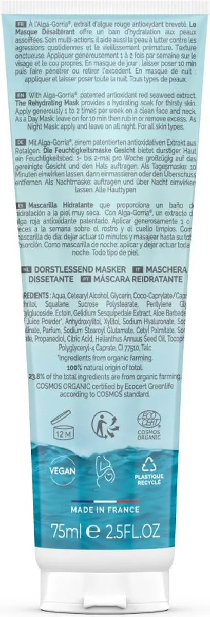Laboratoires de Biarritz Hydra Protect+ Hydraterend Masker 75ml