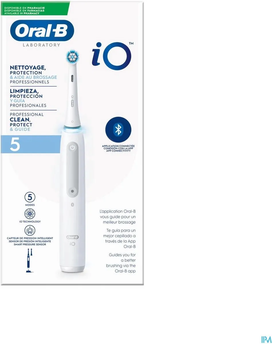 Oral-B iO 5 Opal Grey Elektrische Tandenborstel - 5 standen