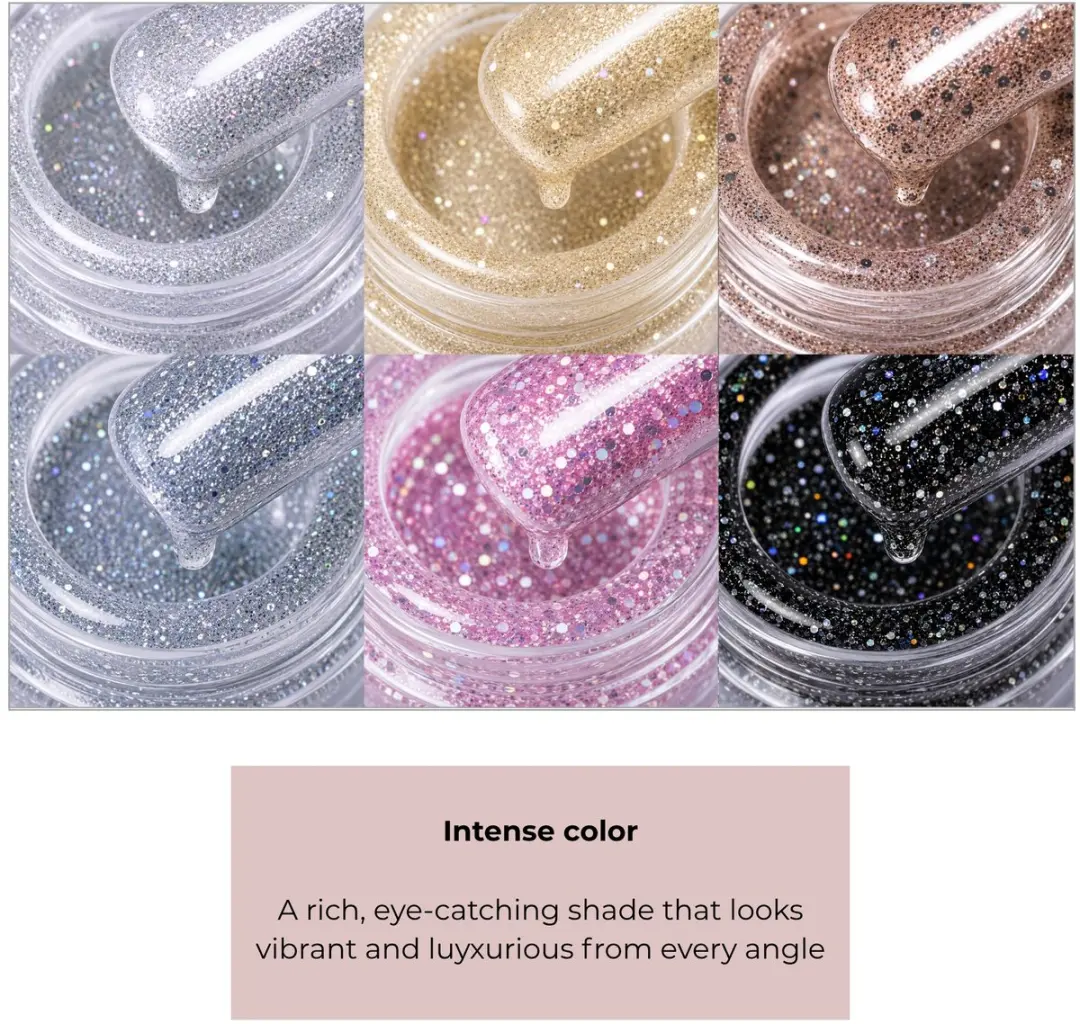 Canni Glitter Gellak Set - 6x 10ml - HEMA/TPO-vrij - 6 Kleuren