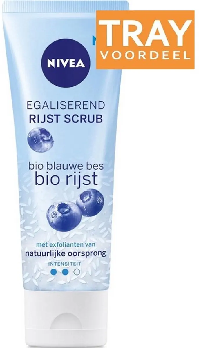 NIVEA Bio Blauwe Bes Rijst Scrub 12x75ml