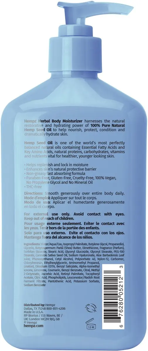Hempz Original Ocean Breeze Herbal Body Moisturizer 500ml