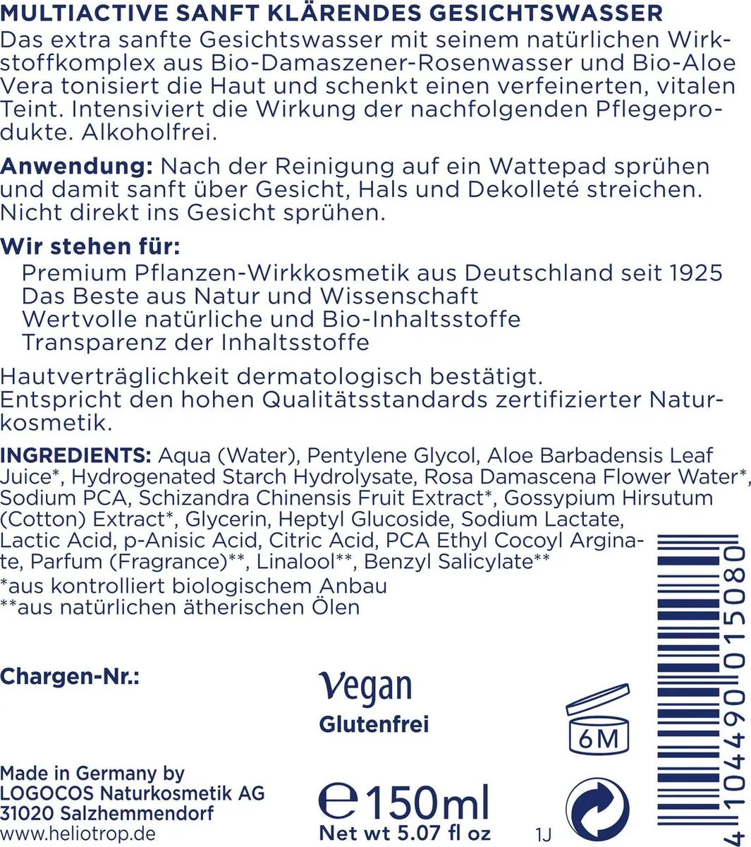 Heliotrop Multiactive Gezichtswater 150ml