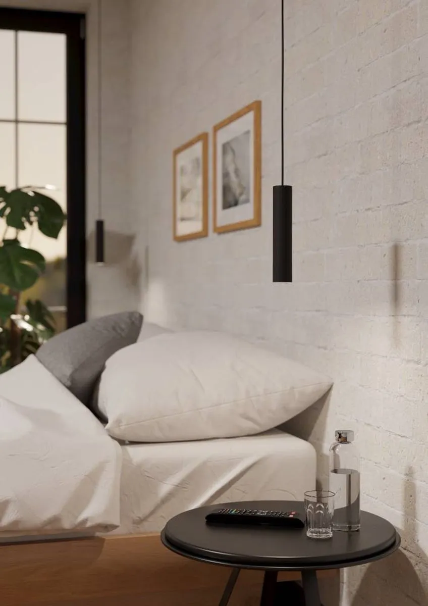 Eglo Almudaina LED Hanglamp - Ø4cm - Zwart - afbeelding 6 van 6