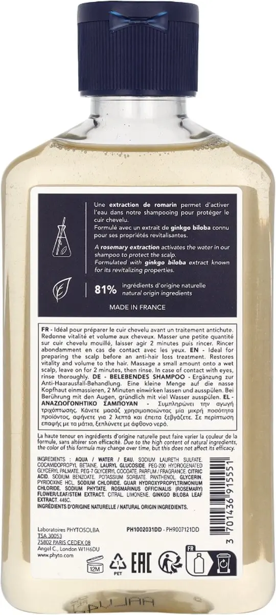 Phyto Phytocyane Revitaliserende Shampoo 250ml