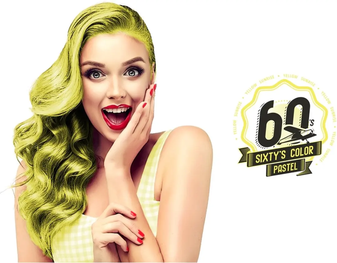 Hairgum Sixty's Color Yellow Sunrise 60ml - Haarkleur Geel