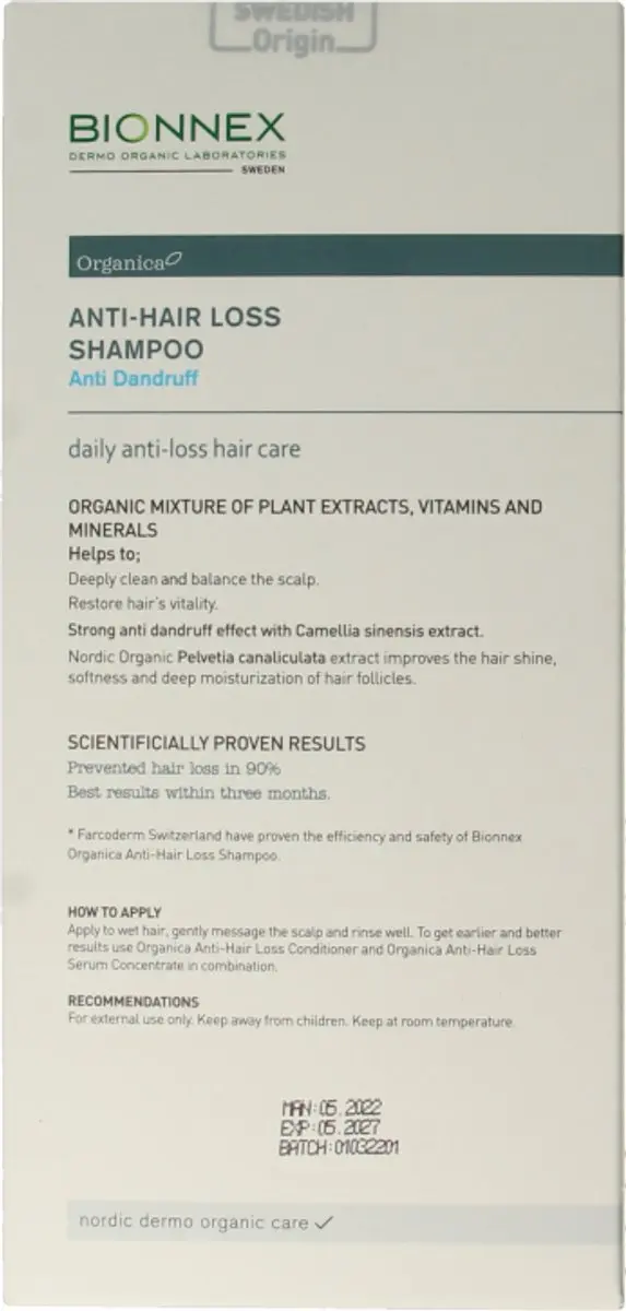 Bionnex Organica Anti-Haaruitval Shampoo 300ml