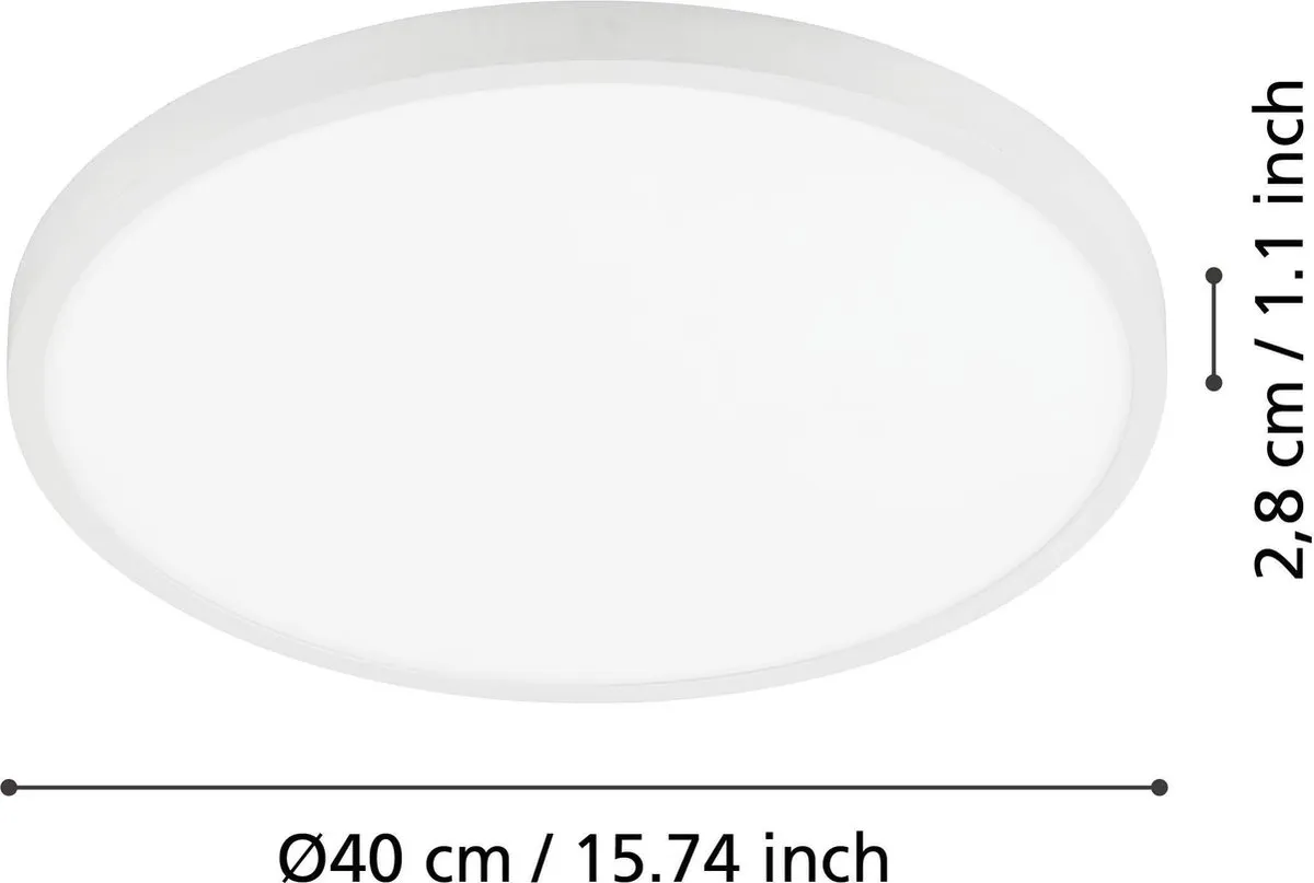 Eglo Fueva 1 Plafondlamp 40cm LED - 3000K Wit