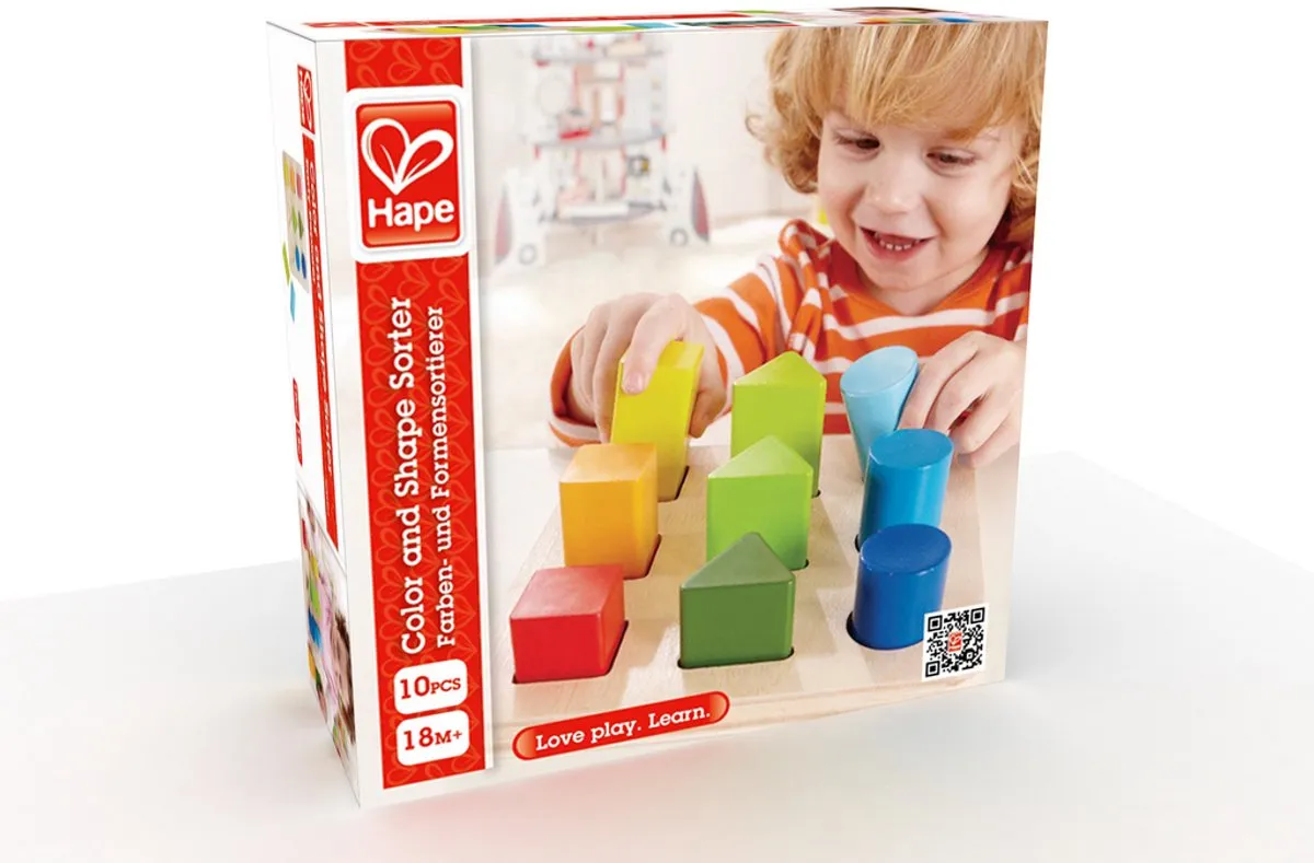 Hape Kleuren en Vormen Sorteerder E0426 - 9 Vormen