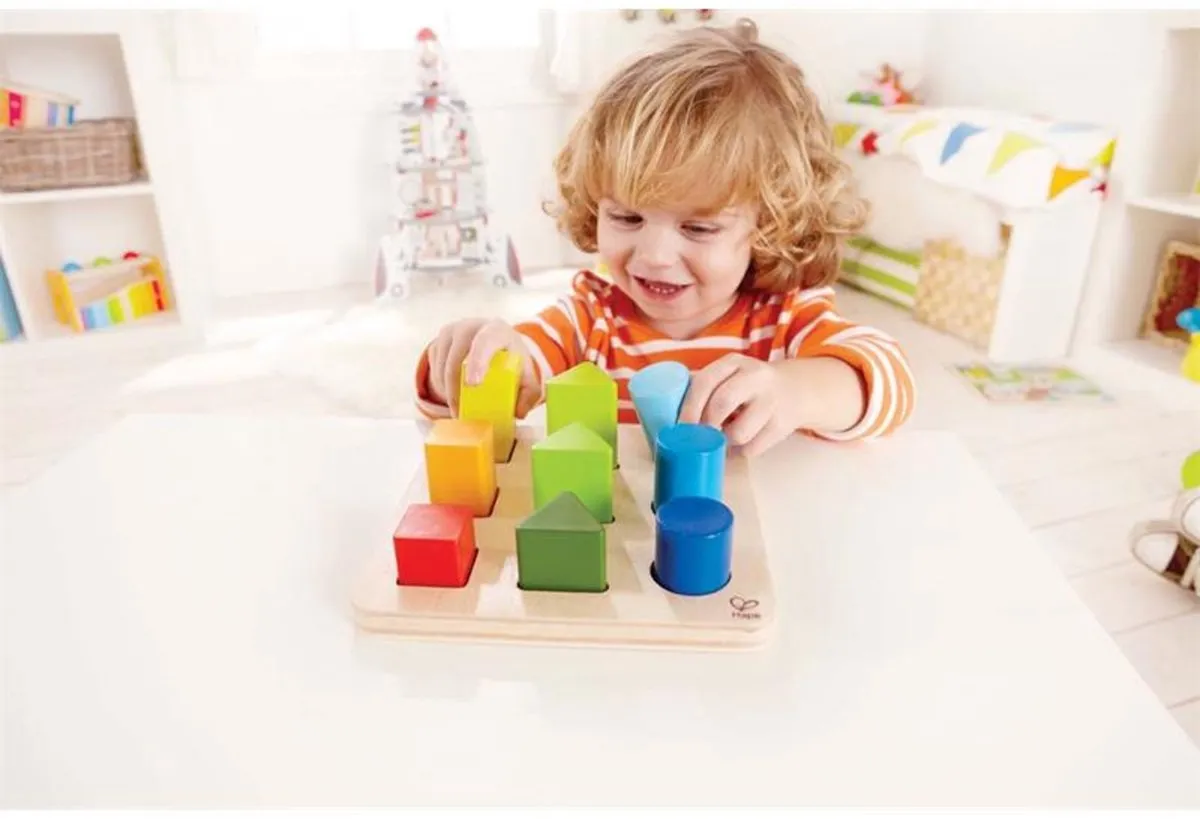 Hape Kleuren en Vormen Sorteerder E0426 - 9 Vormen