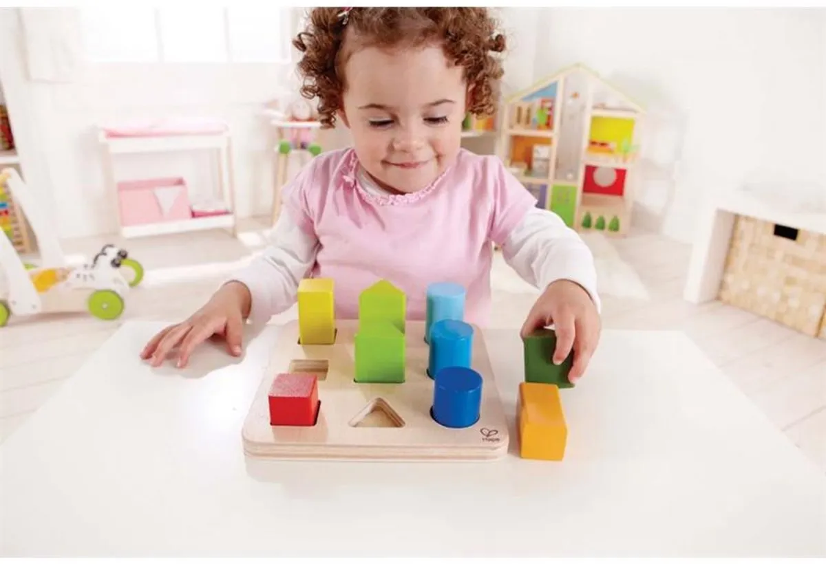 Hape Kleuren en Vormen Sorteerder E0426 - 9 Vormen