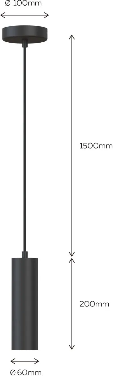 Calex Hanglamp GU10 - 1 Lichtpunt - Zwart