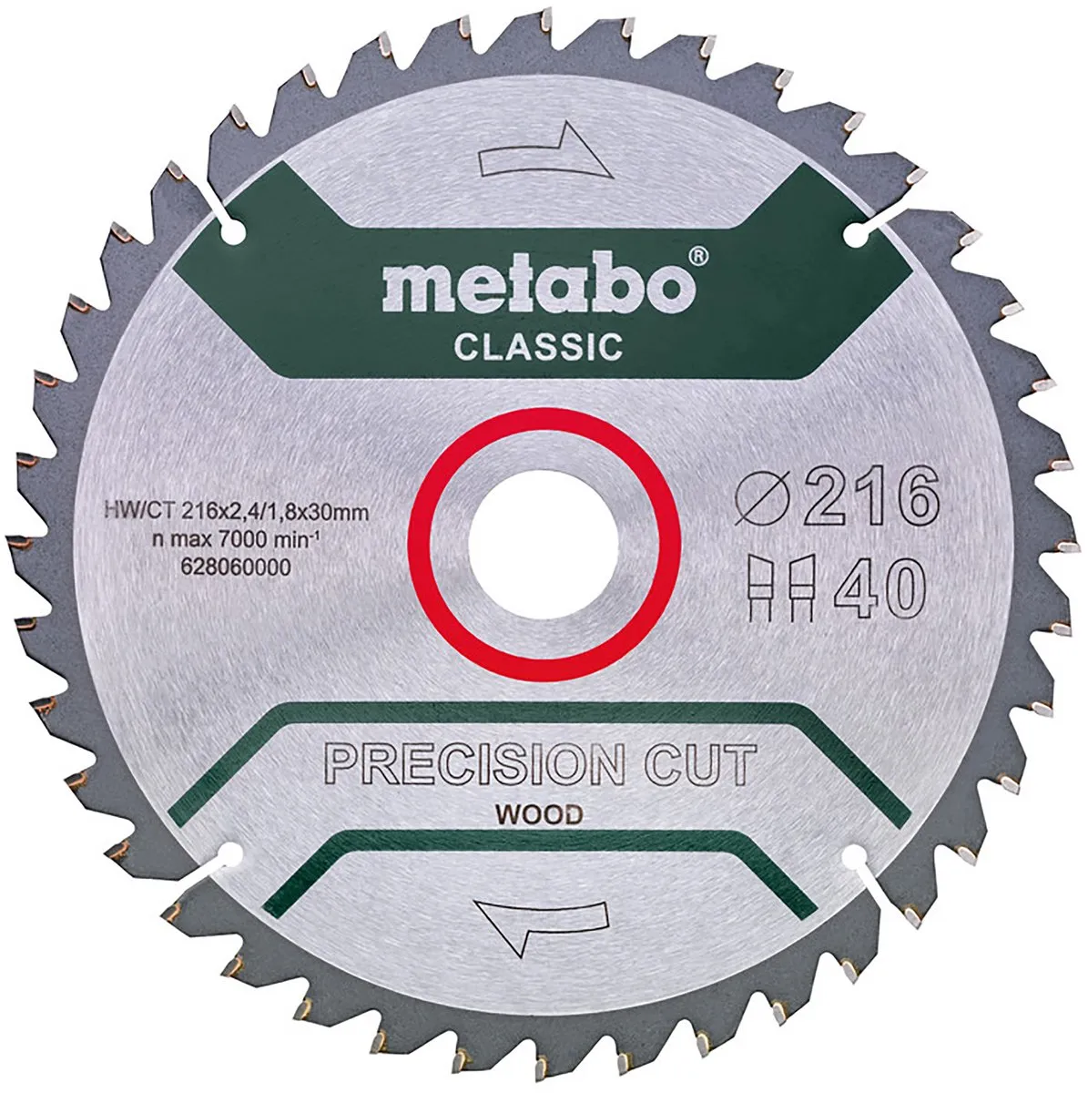 Metabo HW/CT Cirkelzaagblad 216x30mm 40 Tanden