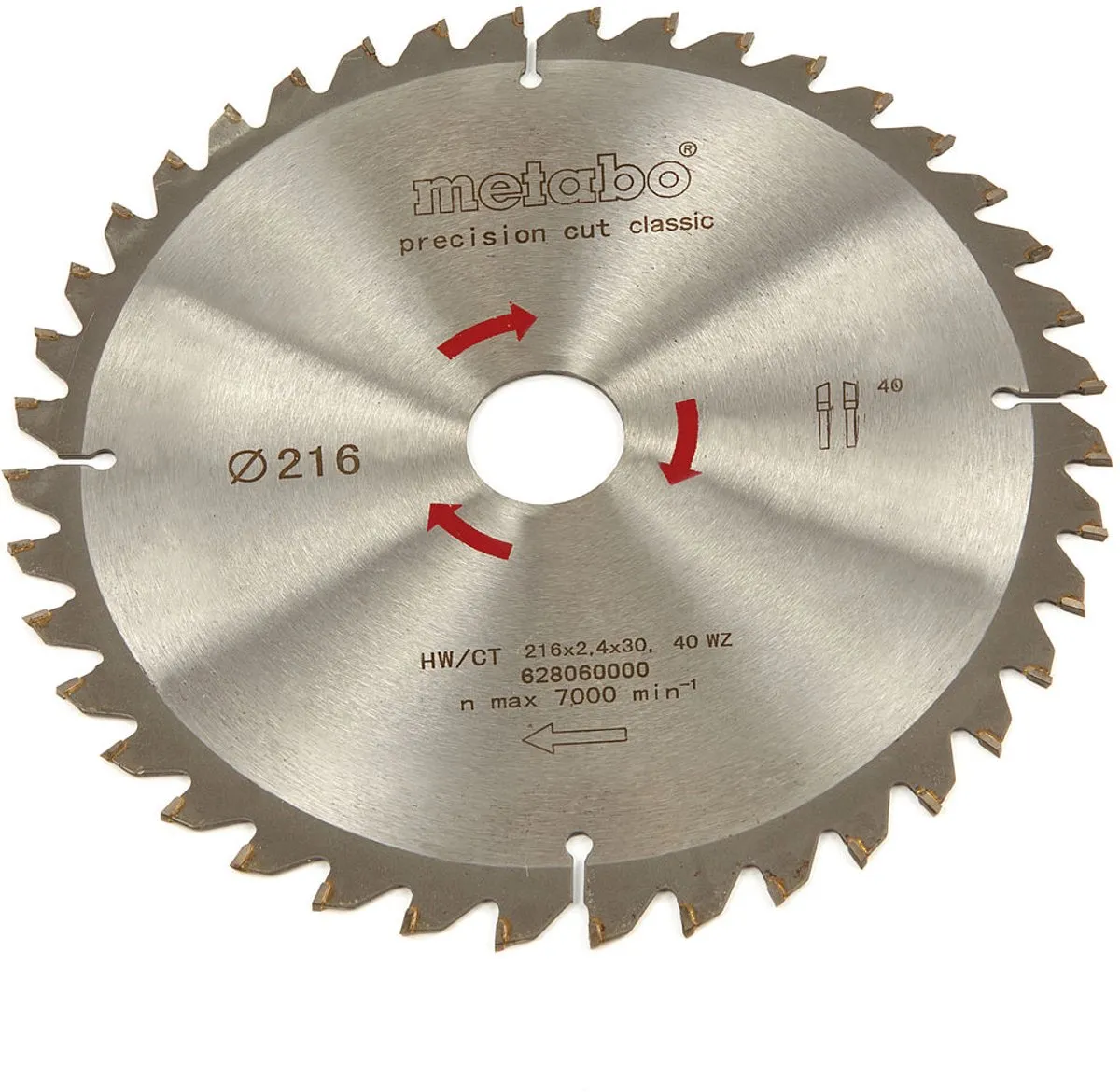 Metabo HW/CT Cirkelzaagblad 216x30mm 40 Tanden